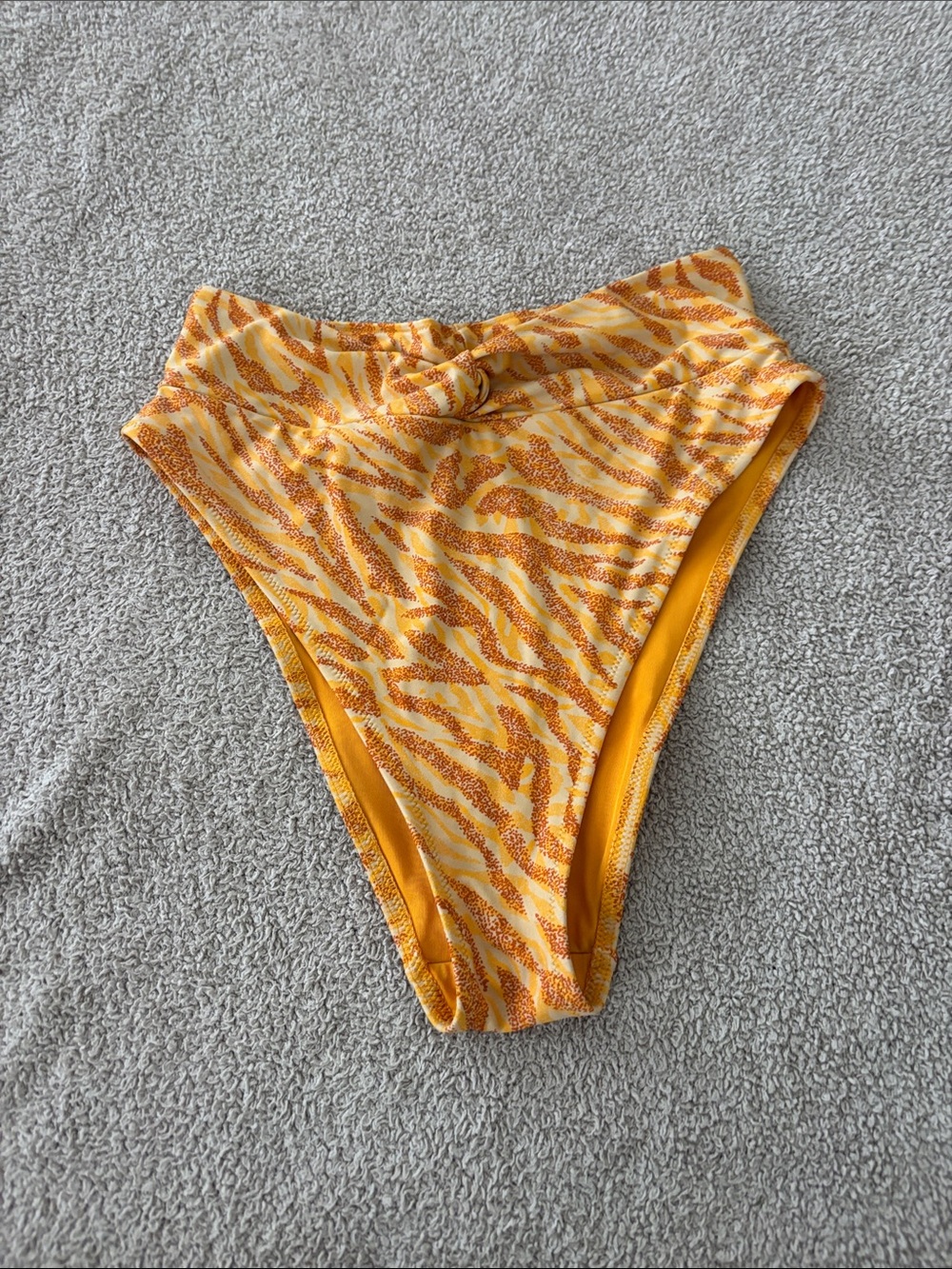 aerie Yellow and Orange High-Waist Bikini Bottom